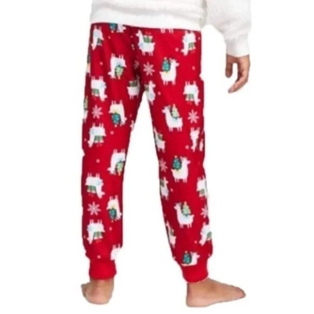 Kids Holiday Llama Pajama Pants (Size S) - Picture 3 of 5